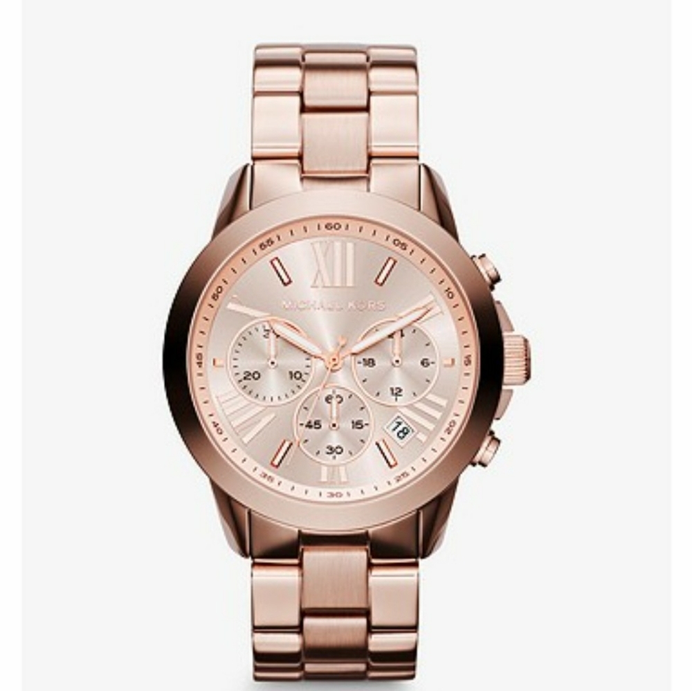 Oversized Rose Gold-Tone Watch MK5778